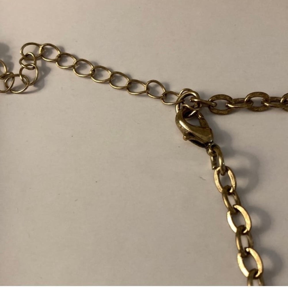 Copper Tone Rhinestone Necklace - Picture 4 of 4